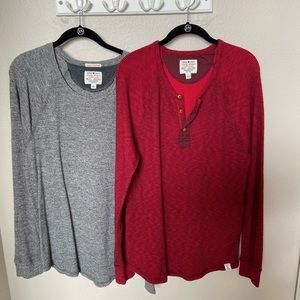 2 Lucky Brand Waffle Knit Thermals